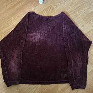Maroon Velvet Sweater
